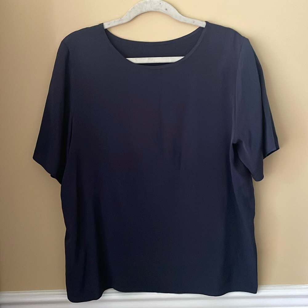 St Michael navy blue British blouse